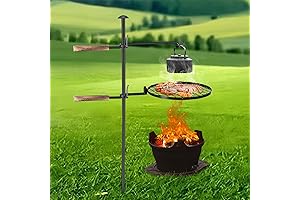 BreeRainz Swivel Campfire Grill, Your Fireside Cooking Companion