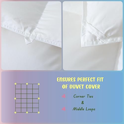 Miniatura 7 de Edredón para cuna de bebé para todas las estaciones, relleno de plumón de ganso blanco 100% natural, sin ruido, 500 hilos, 100% tela de algodón, 750