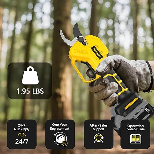 Miniatura 4 de Tijeras de podar eléctricas para batería DeWalt de 20 V máximo, podadora inalámbrica sin escobillas con capacidad de corte de 1.5 pulgadas