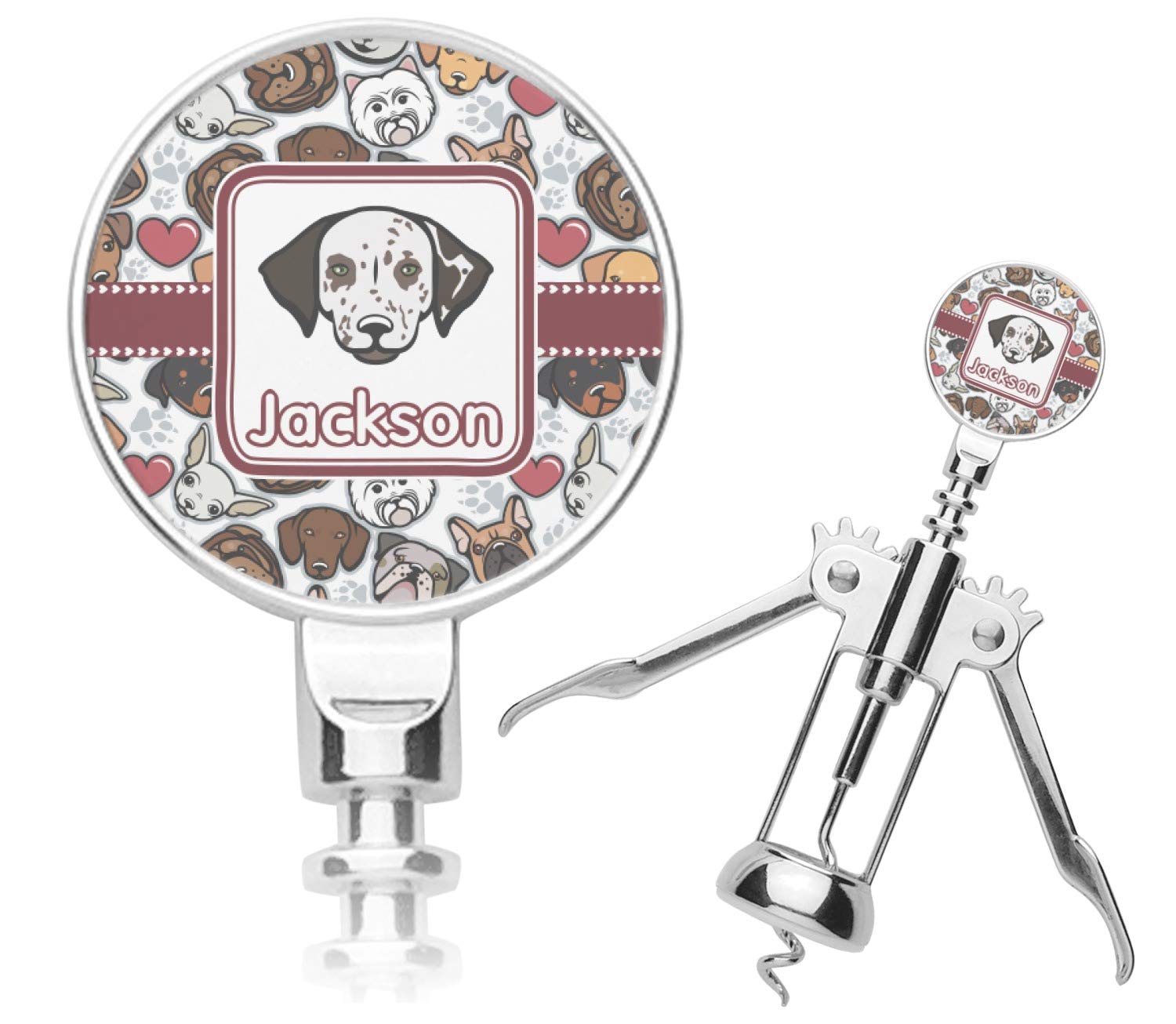 Personalized Dog Faces Corkscrew