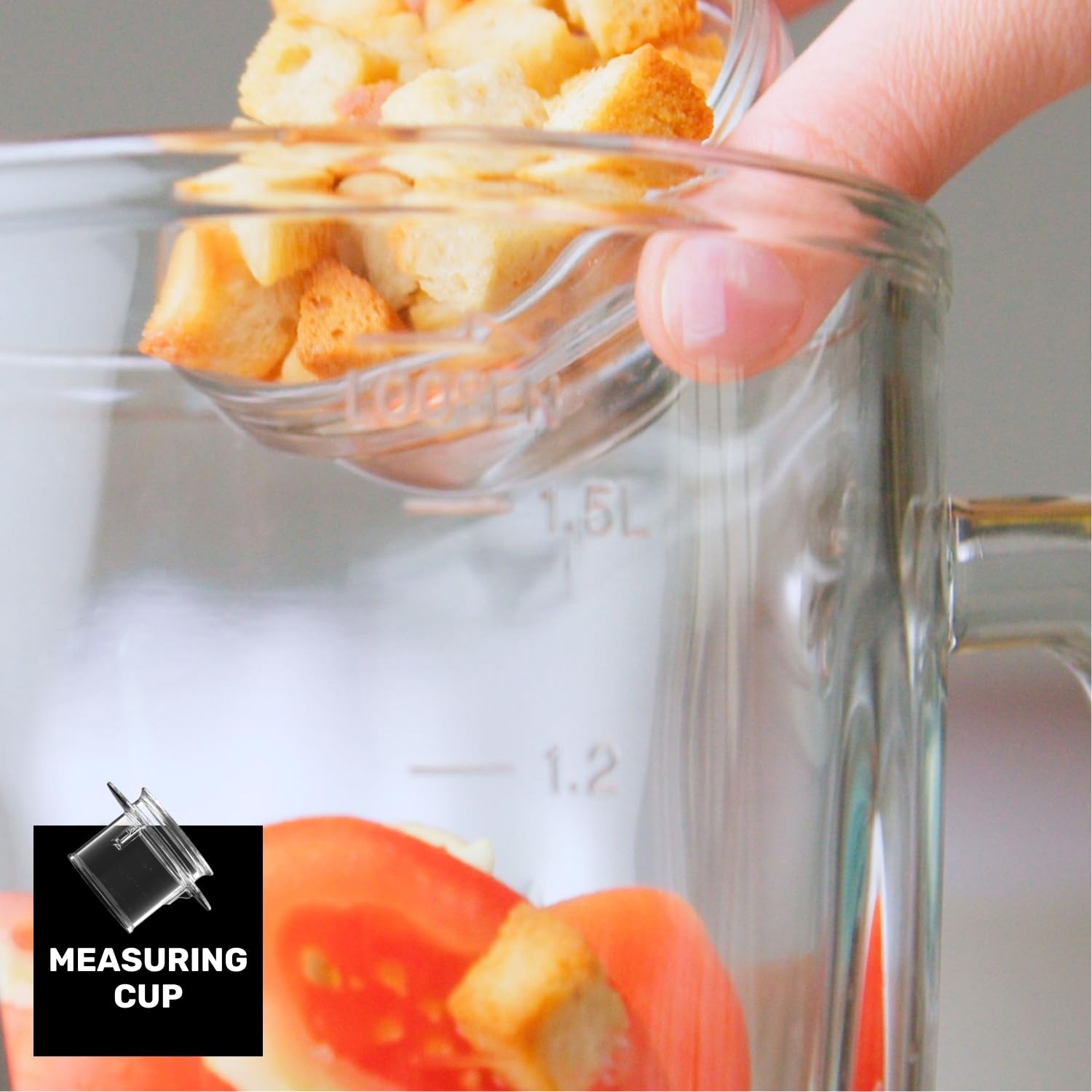 Blender crushing ice cubes