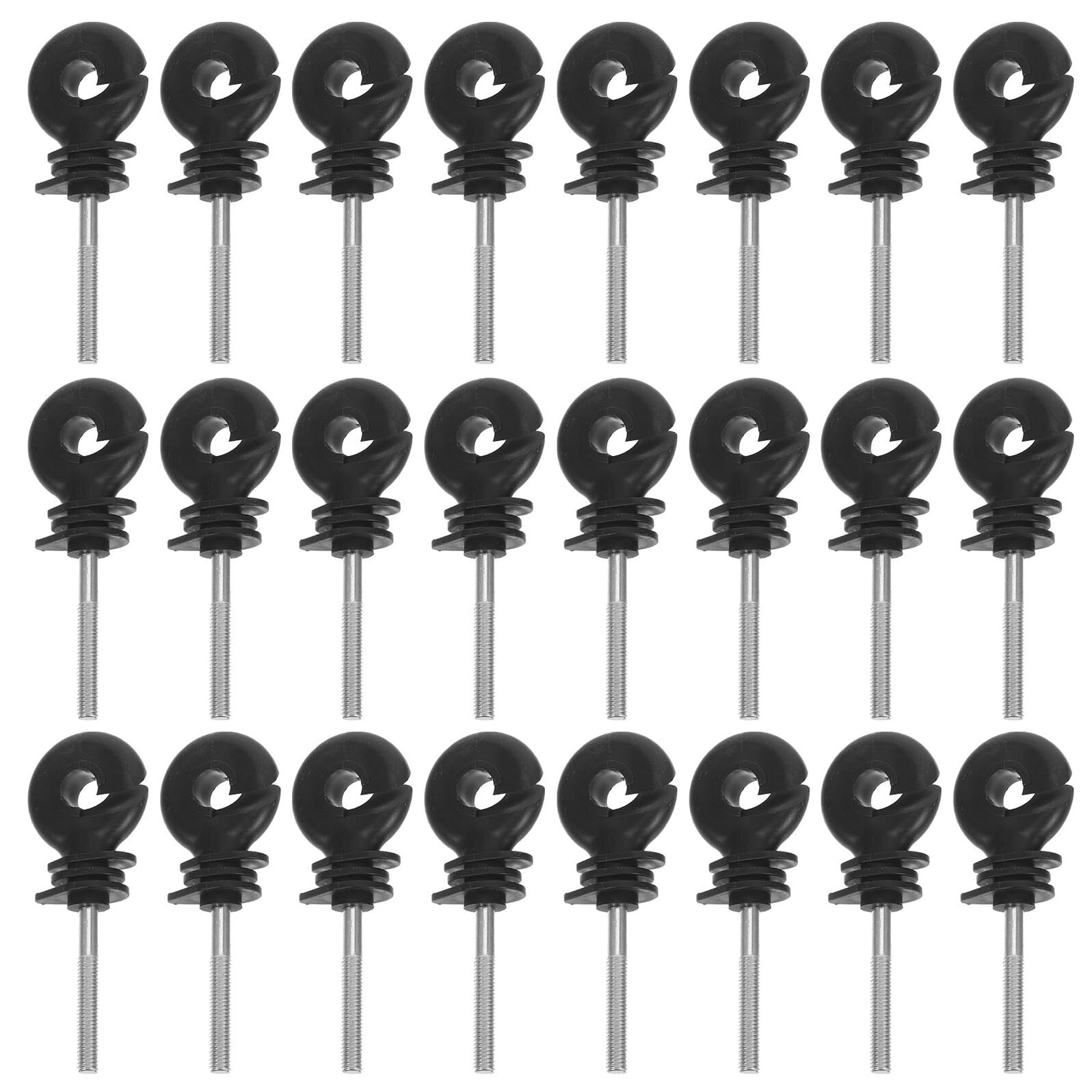 Isolatori per Recinzioni Elettriche 50 Pezzi, Nero