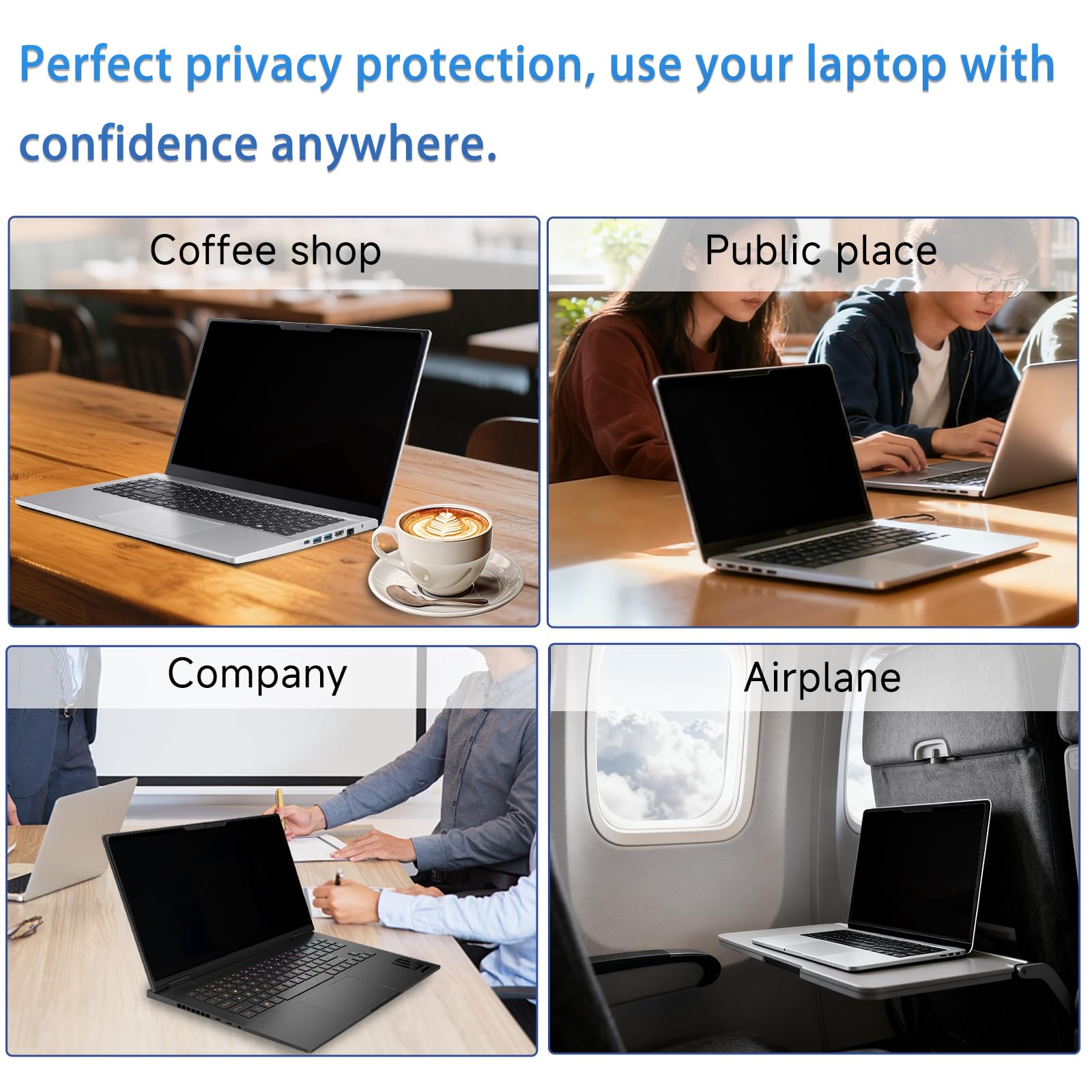 Filtro Magnetico Privacy per 13.3 Pollici 16:10,Rimovibile Pellicola Schermo Protezione,Anti Luce Blu Antiriflesso, Anti-Spia,per HP/dell/Acer/Lenovo/Thinkpad/Samsung/ASUS/Sony