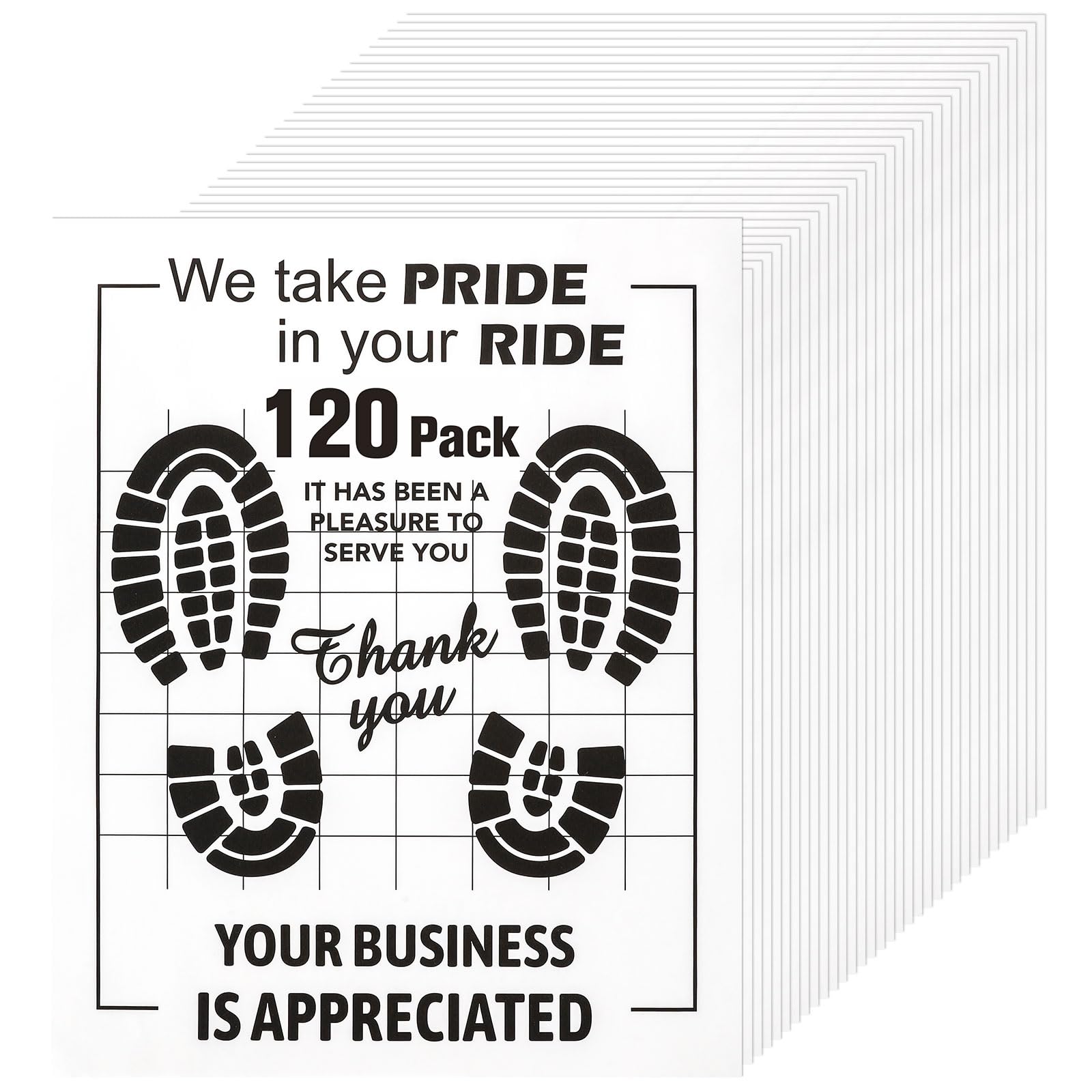 120 Pcs Paper Floor Mats for Cars, 16"x20" Disposable Car Floor Mats
