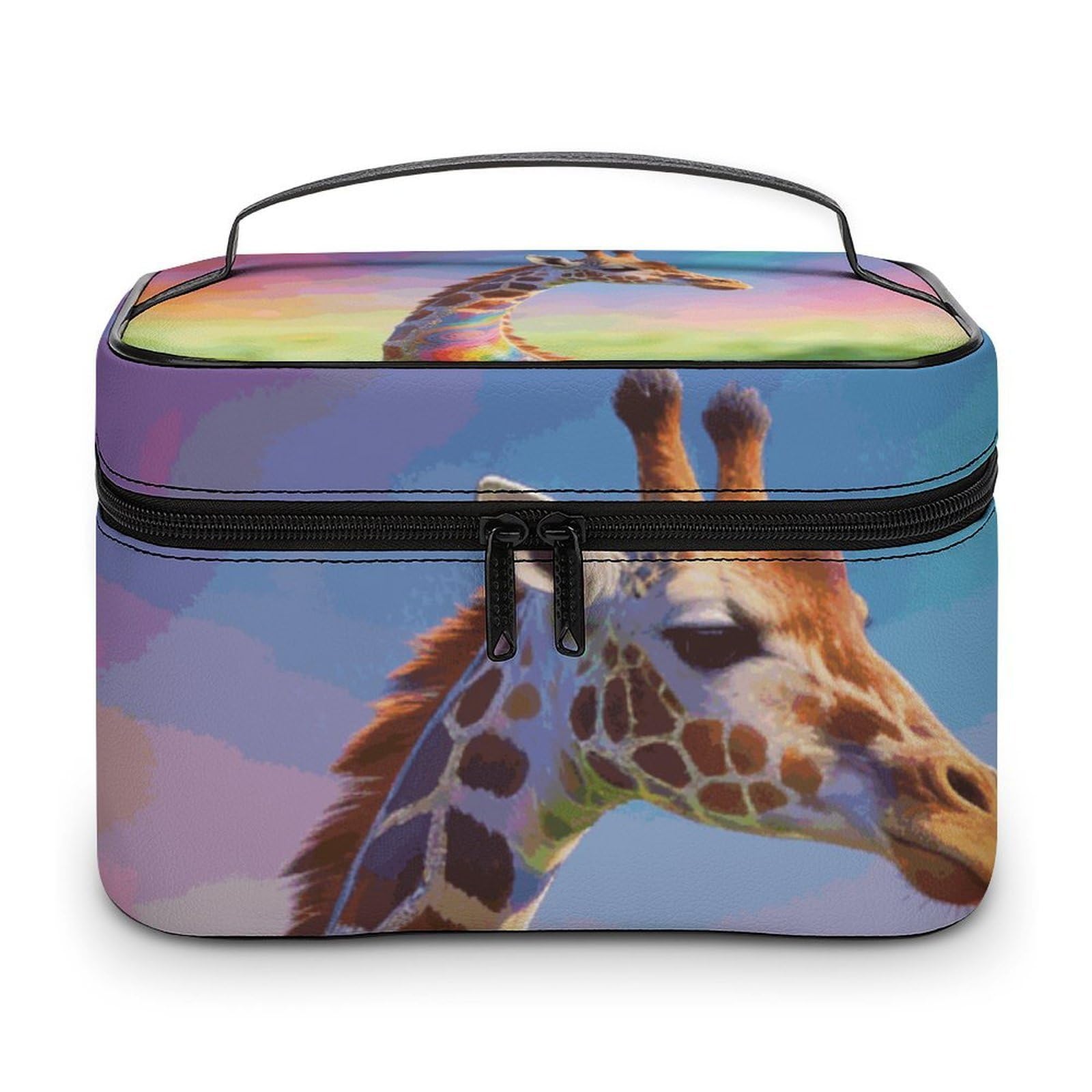 Bolsa de maquillaje impermeable y portátil con compartimentos organizadores 8