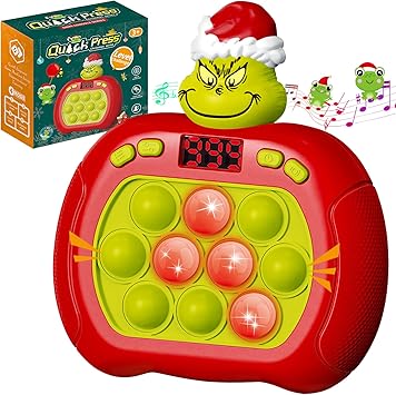 Upgraded Pop Push Game Toy for Kids, Quick Fast Push Pop Puzzle Handheld Game Light up Fidget Toy 8-12, Bubble Sensory Toys Christmas Stocking Stuffers Birthday Gifts for Kids Ages 3-12