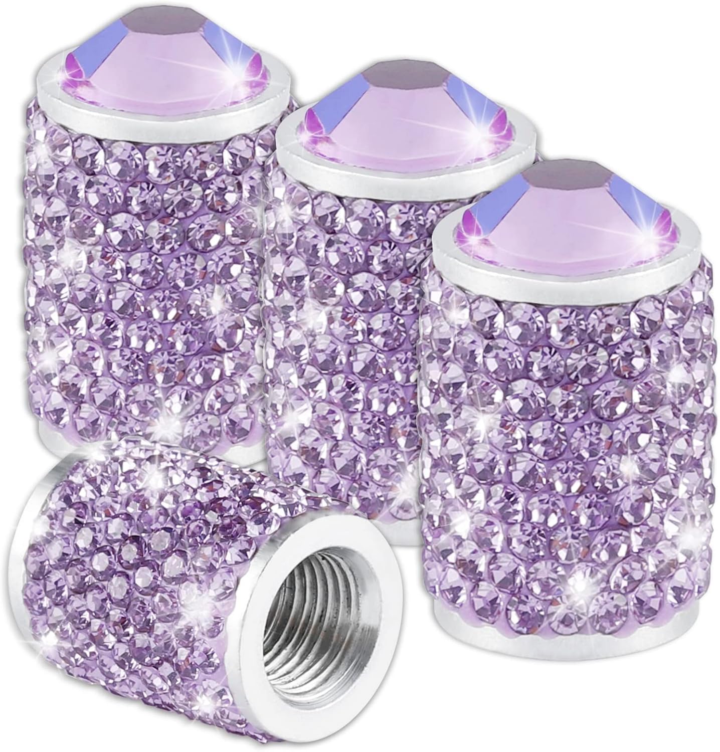 Alpmosn Car Wheel Tire Valve Caps, 4 PCS Bling Tire Valve