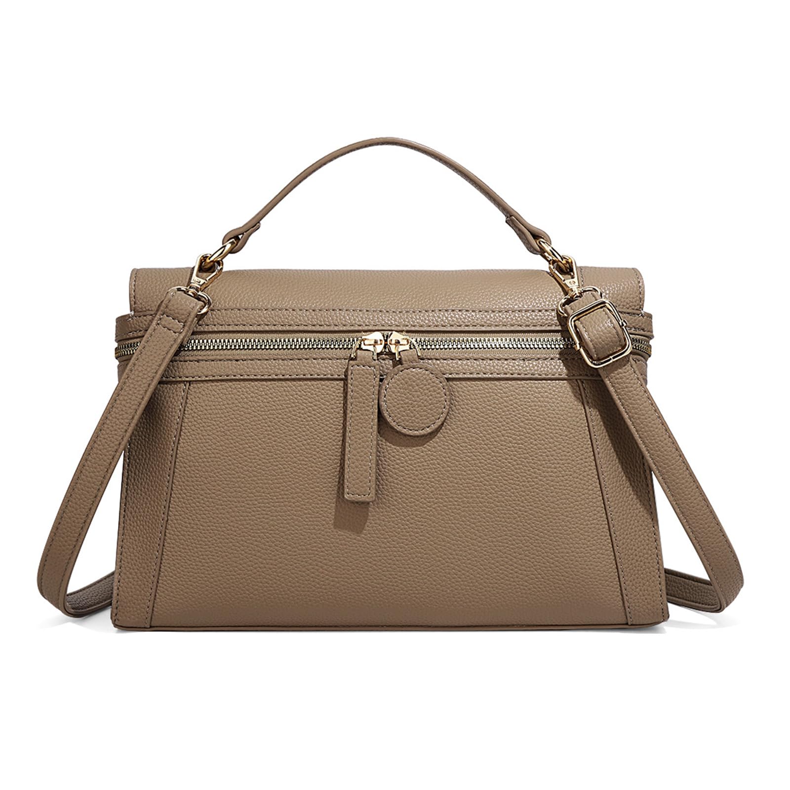 Cymwer Women PU Tote Handbags Crossbody Bag with Adjustable Strap Shoulder Purse Large Capacity for Travel Shopping Work Daily Use (Khaki) (Khaki)