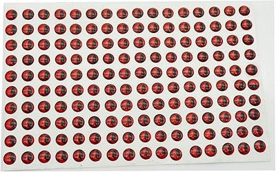 Fishing Lure Eye 3D Soft Down Pupil Eye Holographic Lure Eyes Making Fly Tying Fake Fish Eyes DIY Lifelike Realistic Artificial Holographic Fake Eyes Red 4MM-500PCS