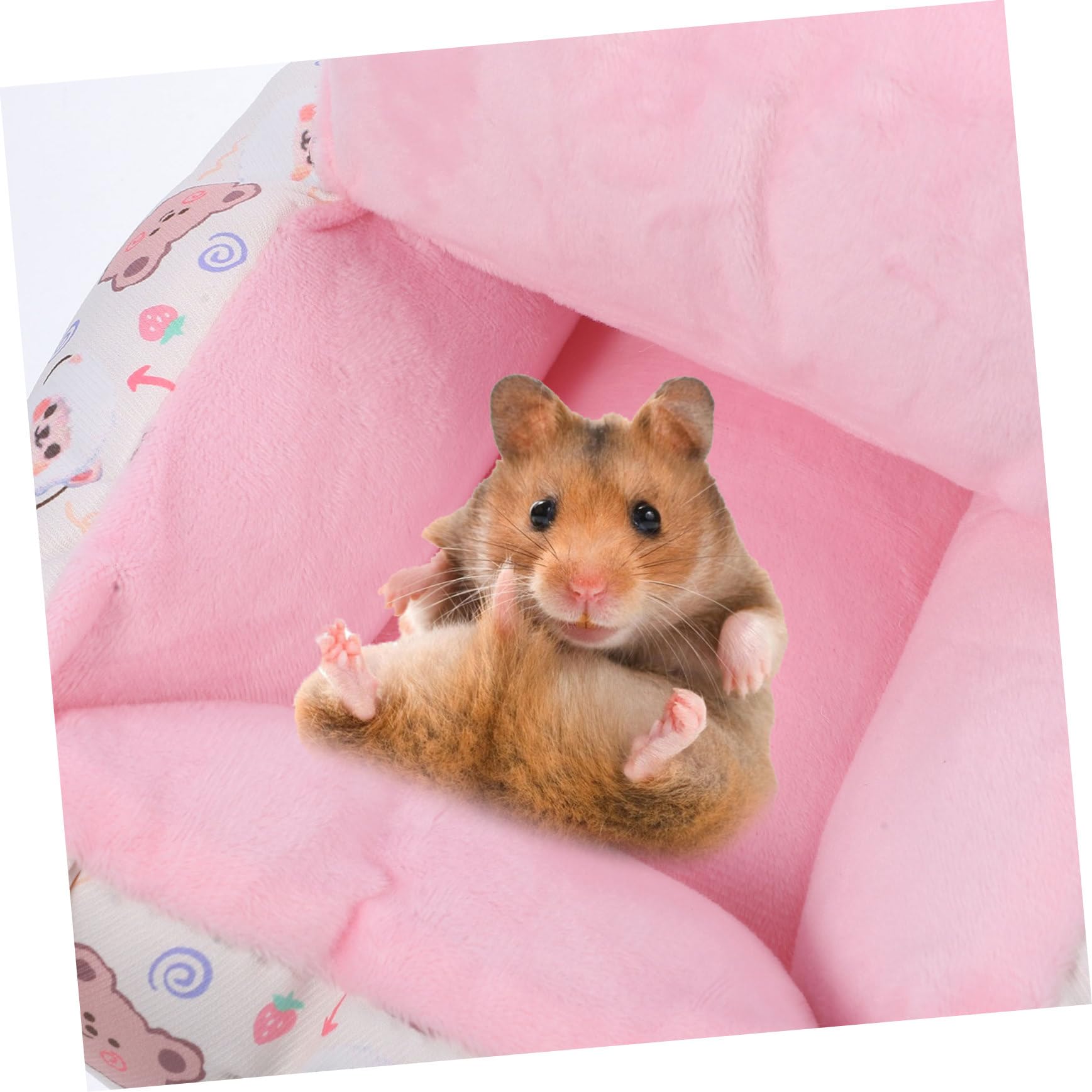 Toddmomy Meerschweinchen Hängematte Kleines Haustierbett Metallrahmen Weiß Winter Schlafplatz Hamster Zubehör Kleintier Käfighängematte