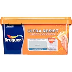 Pintura Para Pared Con Revoque Grueso Bruguer ULTRA RESIST Pintura para paredes ultra lavable Gris Niebla 4L