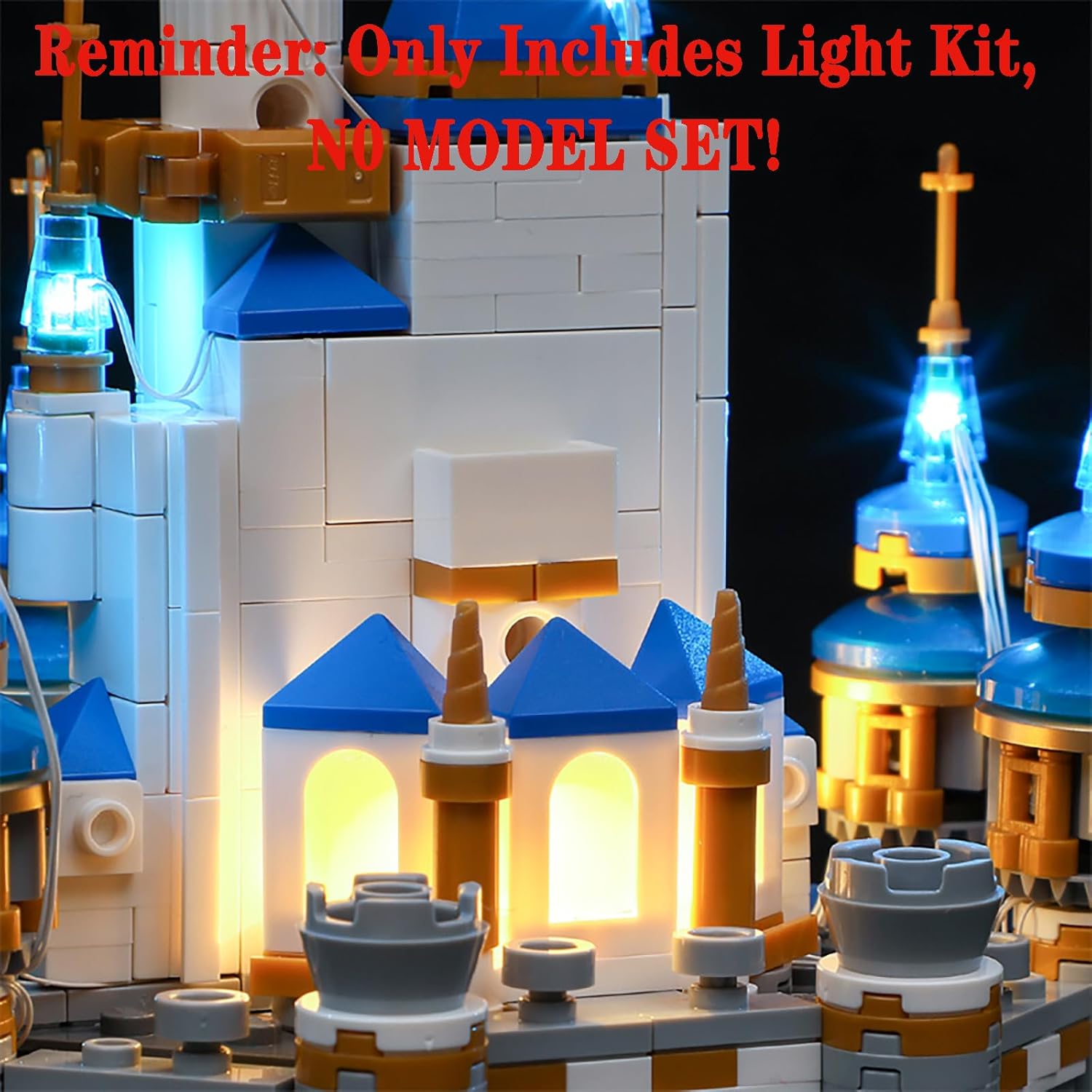 LED Light Set Compatible with Lego 40478 Mini Disney Castle Building Blocks Model - Model Set NOT Included