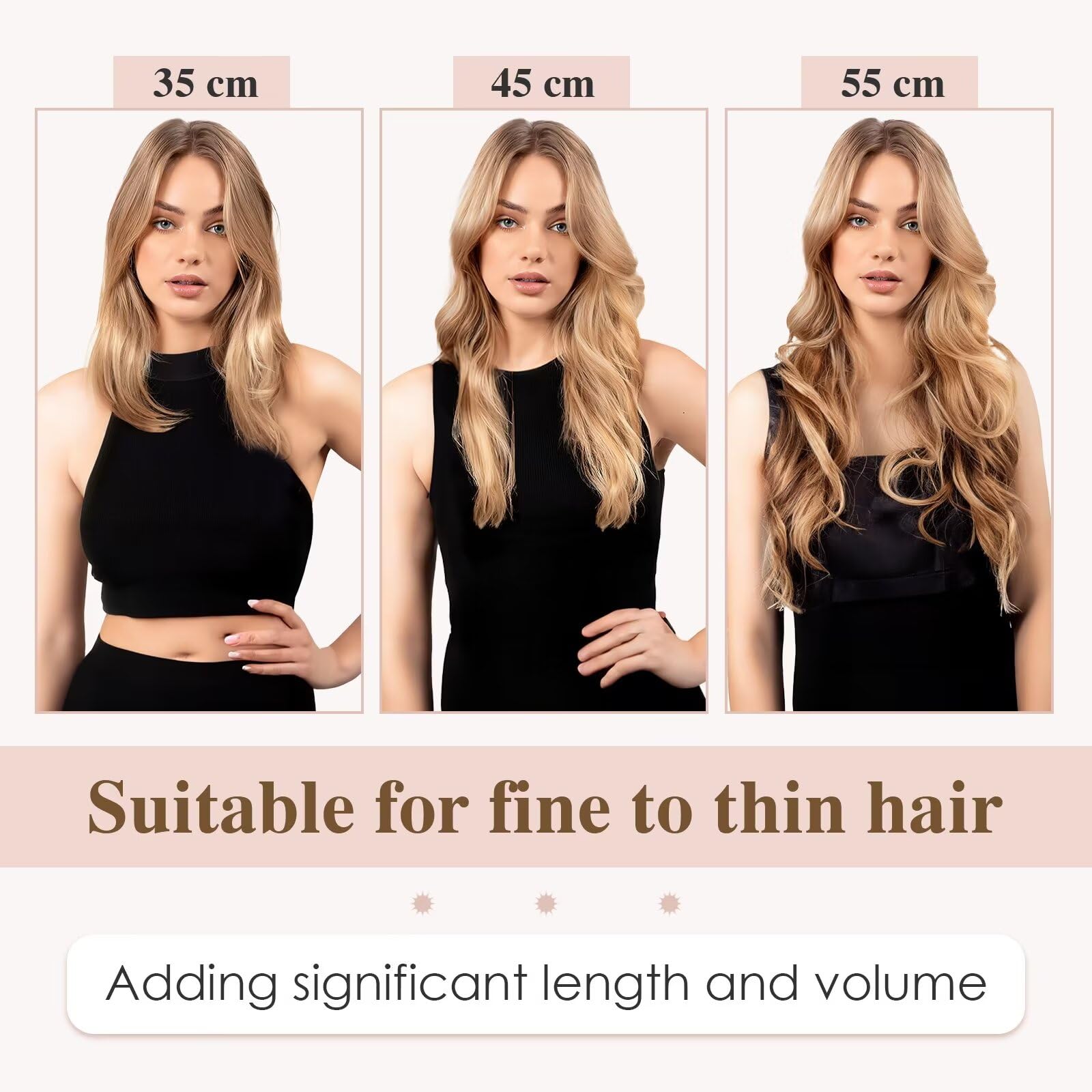 TESS Tape Extensions Echthaar 80g Dunkelbraun 40 pcs Remy Human Hair Echthaar Extensions Tape 35 cm Tape-Haarverlängerungen Glattes (35 cm-#2 Dunkelbraun)