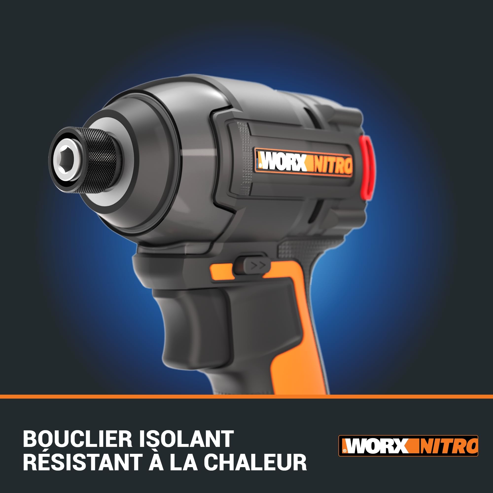WORX Visseuse à chocs sans Fil 20V WX265.9, Couple Max de 200 Nm, 3 Vitesses, Moteur Brushless, Applications Multiples, Compacte et Ergonomique, Eclairage LED, Sans Batterie ni Chargeur