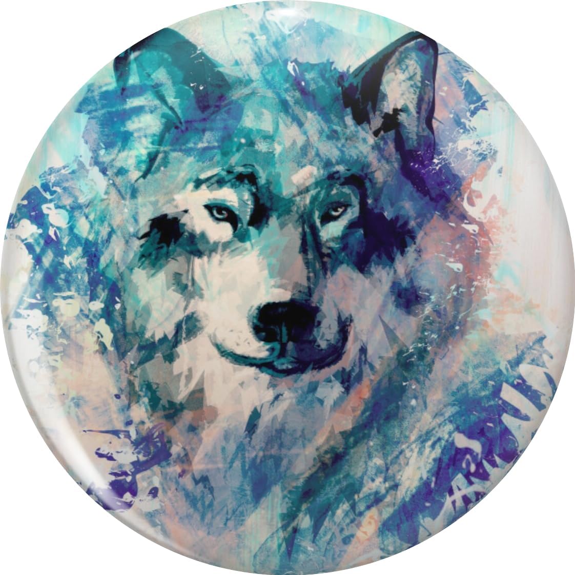 Wolf of de North Fullart square Pin Lapel Pin Cute Brooch Pins Badges 0.75"