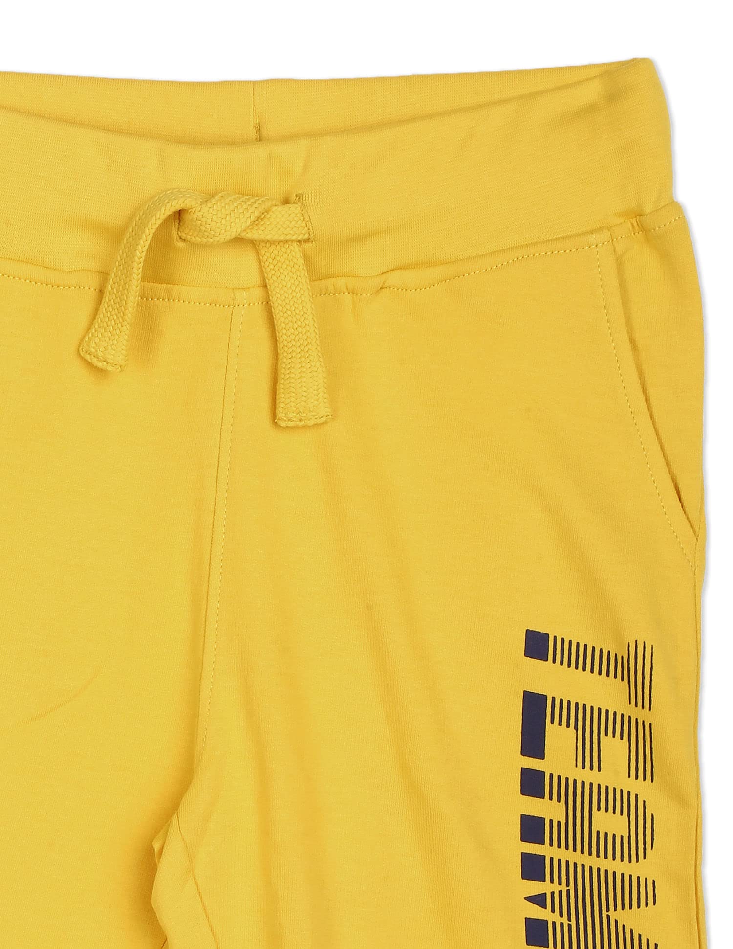 U.S. POLO ASSN. Regular Fit Boys Shorts - Mid Rise Waist, Brand Printed Bottom Wear for Kids - EES, Dark Yellow 2