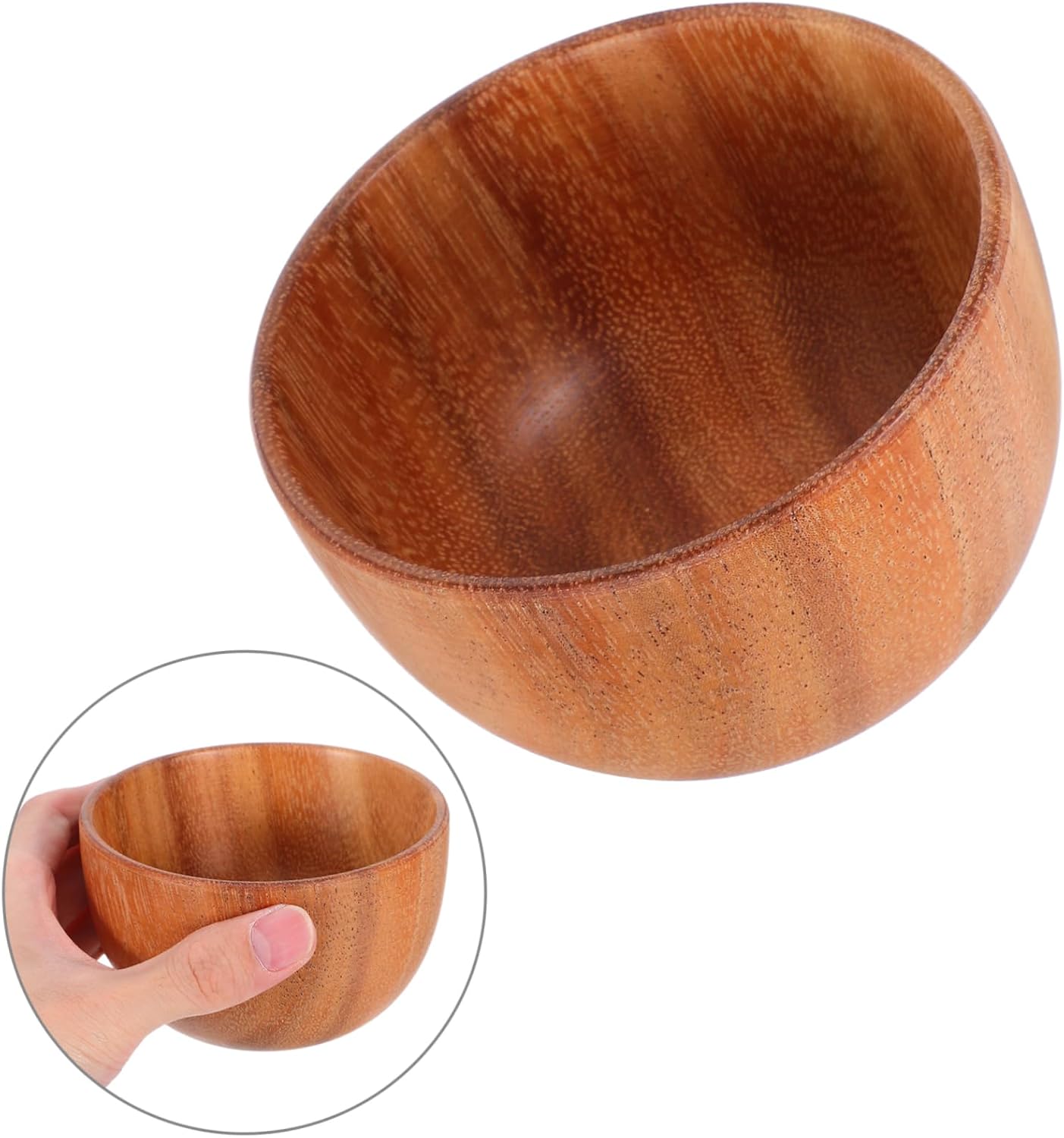 Ciieeo Wooden Shaving Soap Bowl Wood Facial Bowls Soap Shaving Container Wood Chocolate