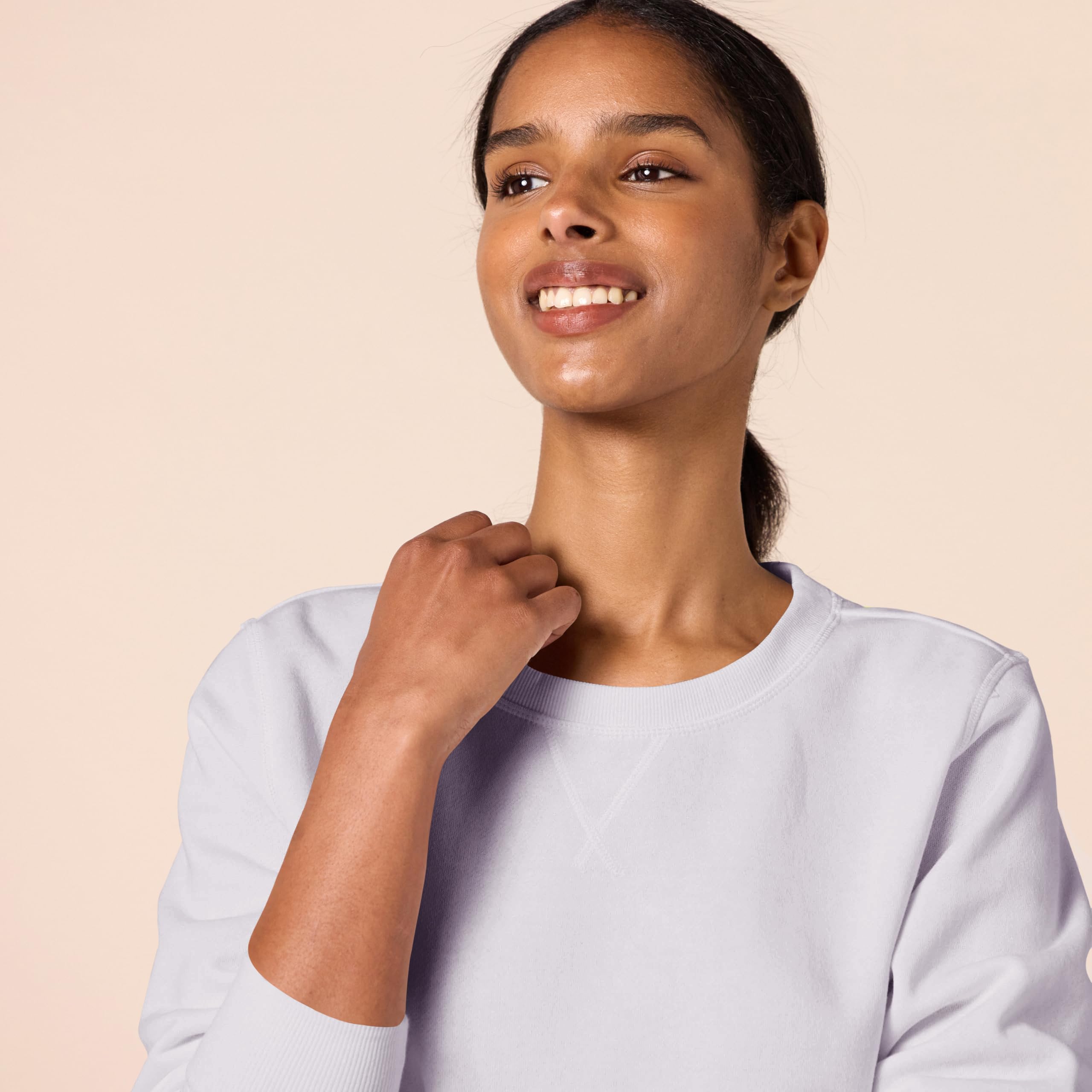 Amazon Essentials Felpa in Pile Girocollo (Disponibile in Taglie Forti) Donna