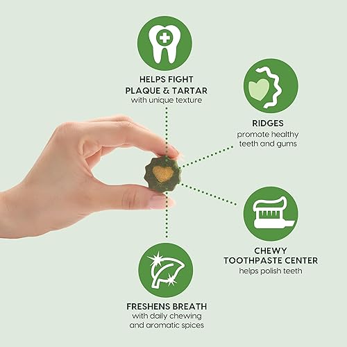 Miniatura 17 de Ark Naturals Pasta Dental Suave Sin Cepillo, Masticables Dentales para Perros de Razas Pequeñas, Refresca el Aliento, Textura Única Ayuda a Reducir