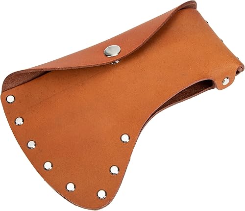 Housoutil 1 hacha de cuero ajustable, cubierta de cuchillas de hacha de cuero, funda de transporte duradera para accesorios de campamento, artículos