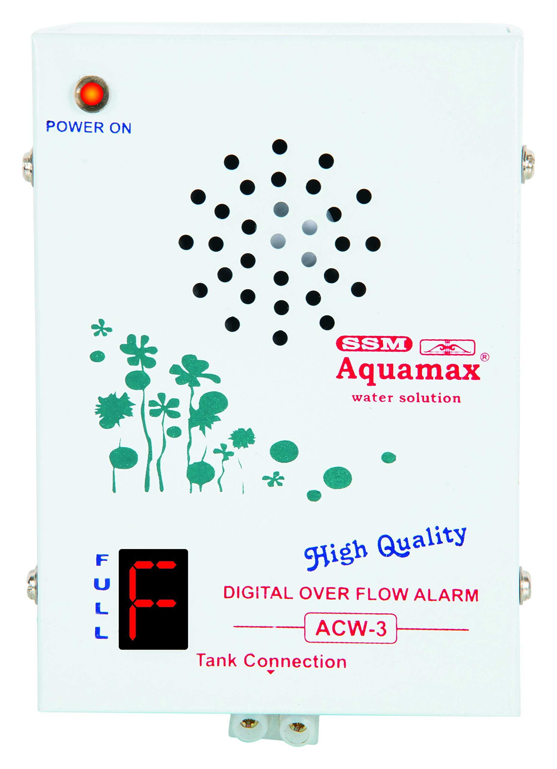 SSM AquaMax Metal 220V Ac Alarm with 15 Meter Wire and Sensor (White, Small)