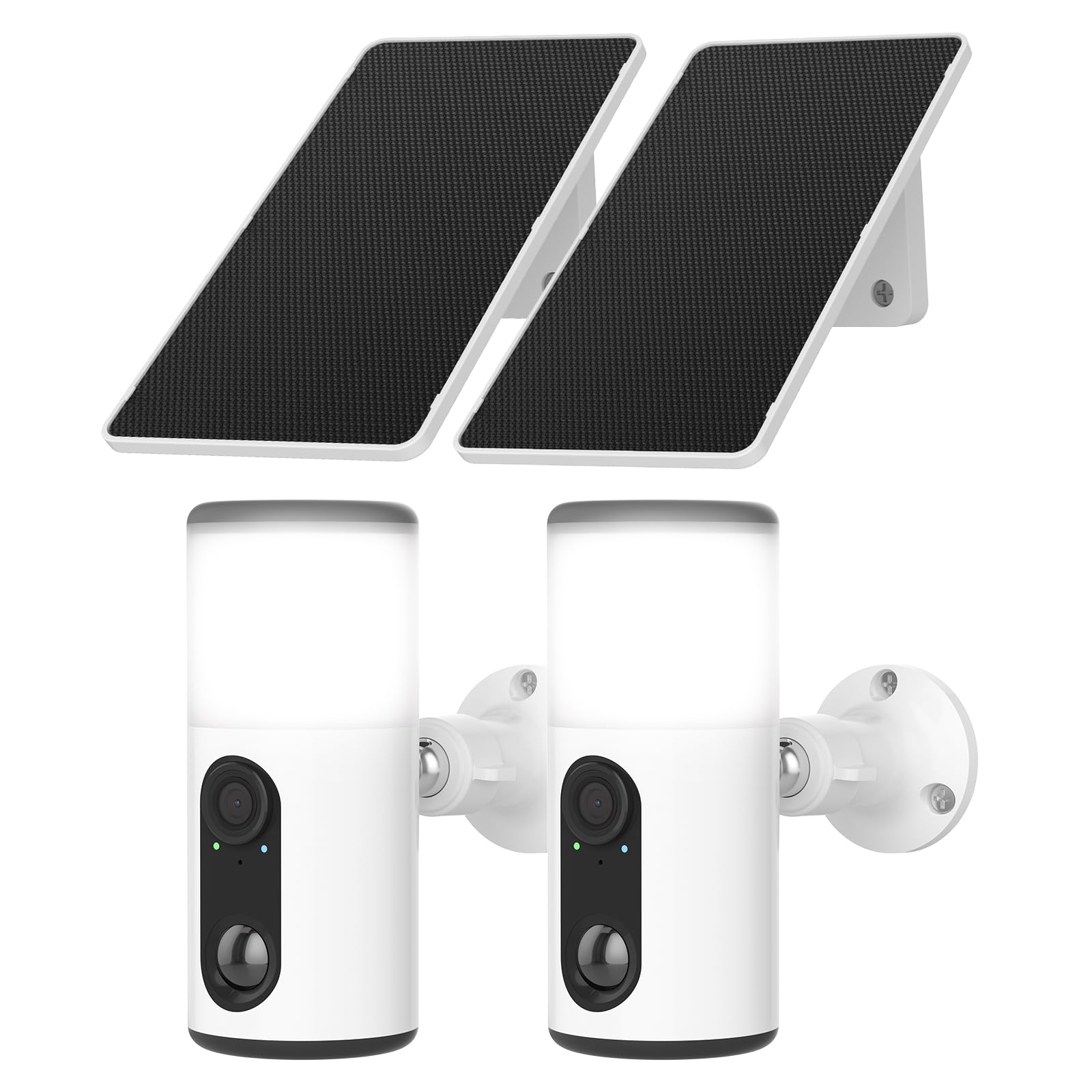 ANRAN Solar Security Cameras Wireless Outdoor with Light,2K Porch Floodlight Camera with Color Night Vision & AI Motion Detection,2-Way Talk Spotlight