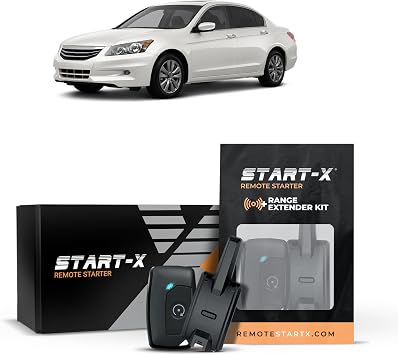 Start-X Remote Starter Kit + 3000ft 2 Way Range Extender for Honda Accord 2008, 2009, 2010, 2011, 2012 Vehicles with Key Ignition