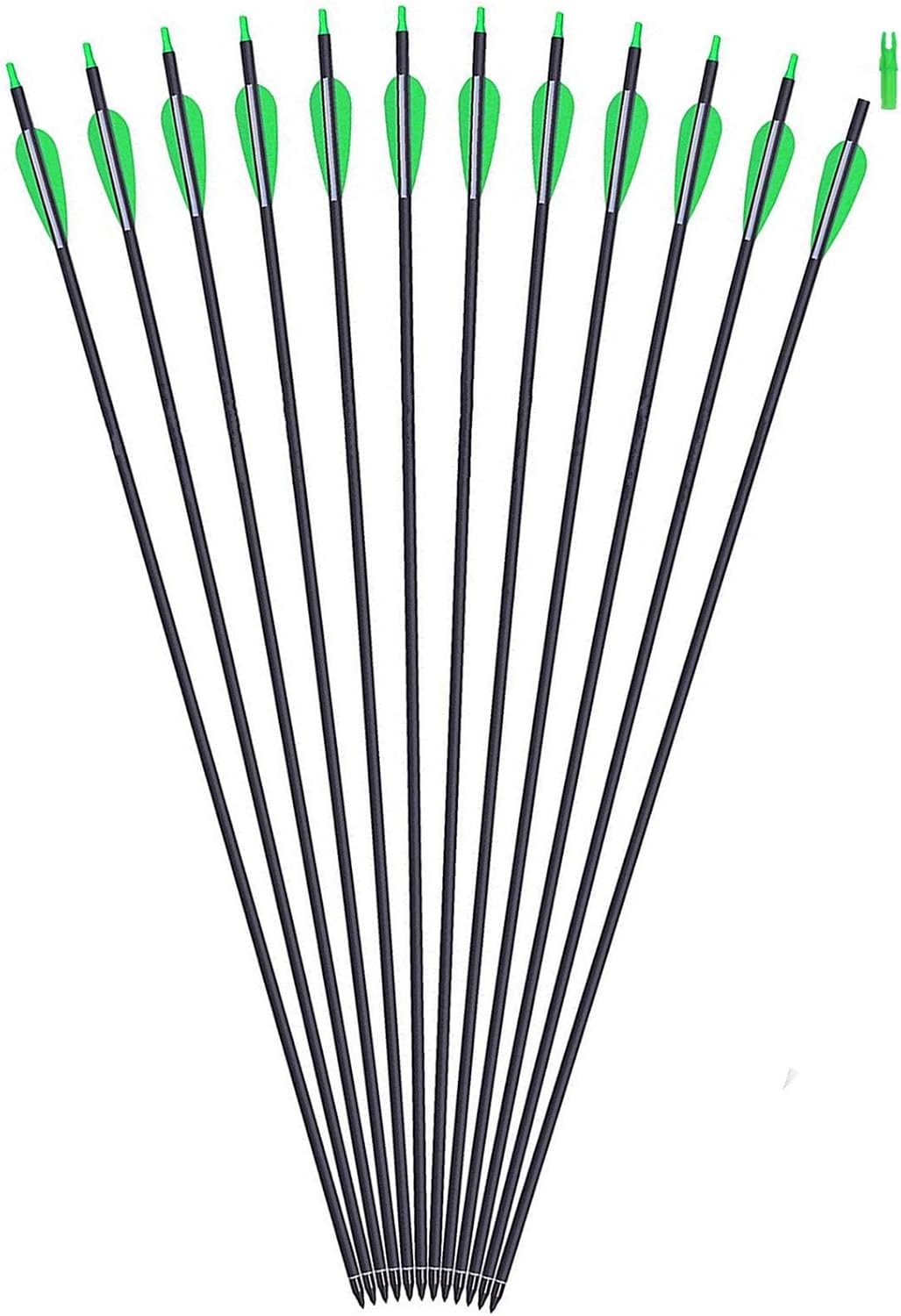 GPP Archery Carbon 30-Inch Targeting/Hunting Arrows Field Points Replaceable Tips for Recuve Bow & Compound Bow