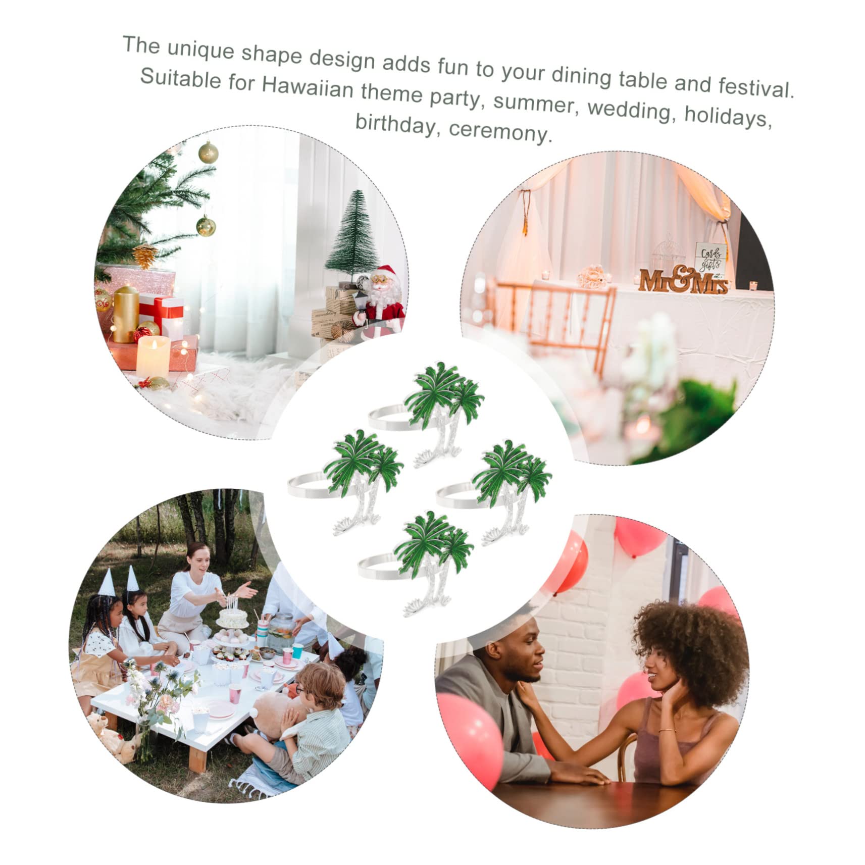 TOPBATHY 16piezas De Anillos De Servilleta De Forma De Árbol De para Decoración De Bodas y Familiares