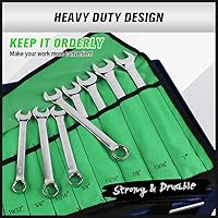 Vista 6 de SWANLAKE Juego de 32 llaves combinadas, SAE y métricas, 1/4"-1" y 7mm-22mm, 12 puntas, de acero cromo vanadio