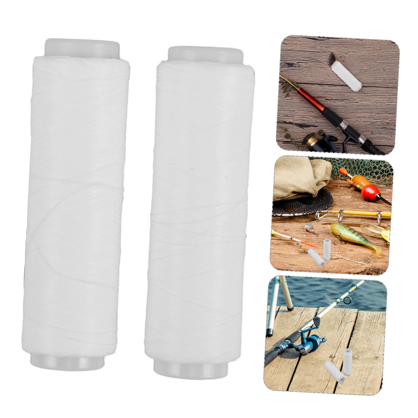 BESTonZON Fil Élastique Invisible en Nylon pour Pêche en Mer et Eau Douce, 2pcs, Design Élastique Résistant Difficile à Mordre, pour Fixer Appâts sur Hameçon