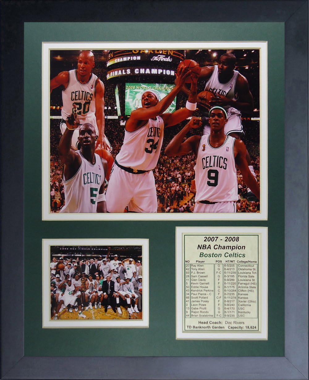 2008 Boston Celtics NBA Champions Celebration 11" x 14" Framed Photo Collage by Legends Never Die, Inc.