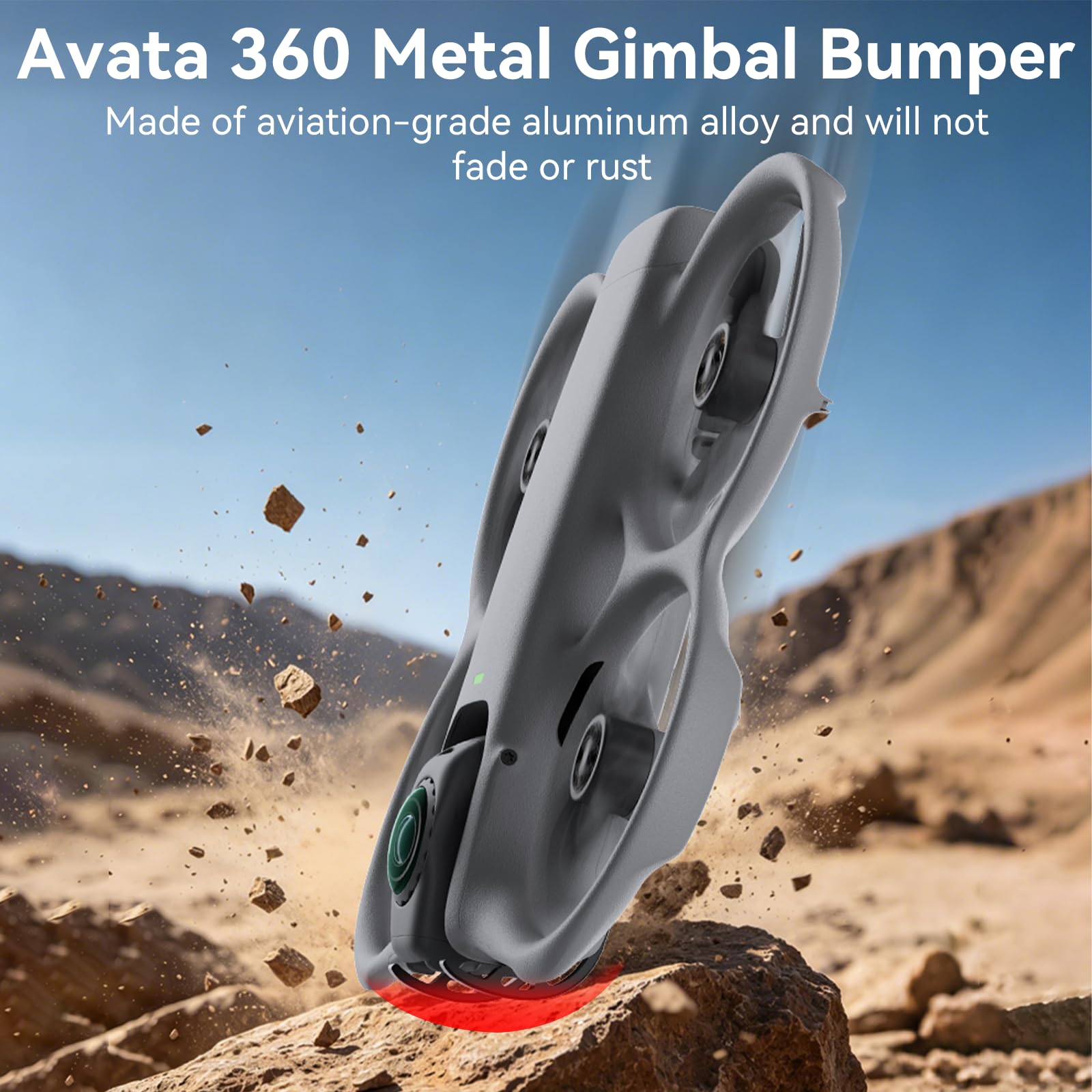 Gimbal Bumper für DJI Avata 360 - Drohnenzubehör Kameraobjektiv Metall Schutzbügel aus Aluminiumlegierung Anti-Kollisions Gimbal Schutz für DJI Avata 360 Drohnen