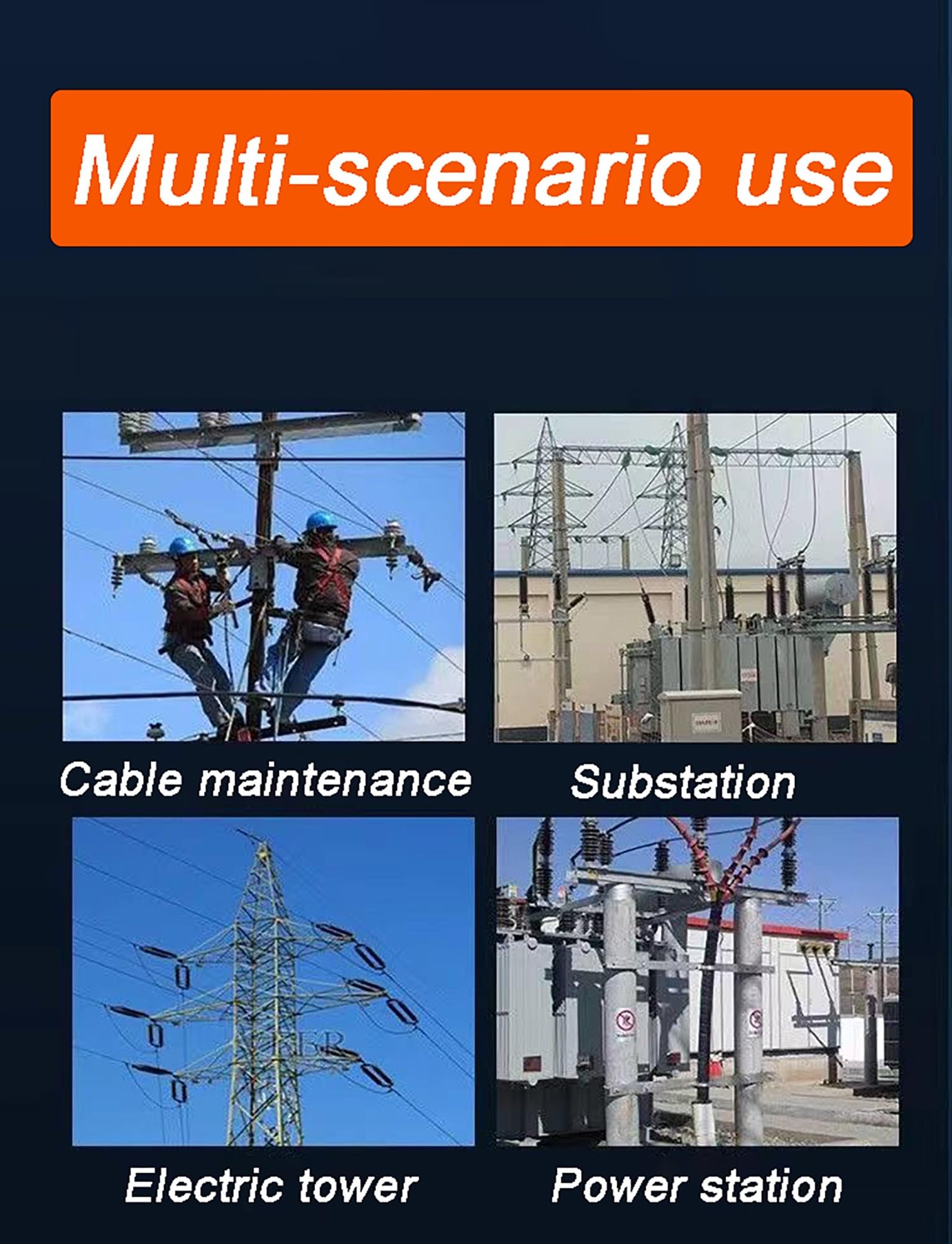Kit de seguridad de poste de rescate de emergencia, herramienta portátil aislada para trabajos aéreos, sitios de construcción, diseño resistente para mayor seguridad y eficiencia
