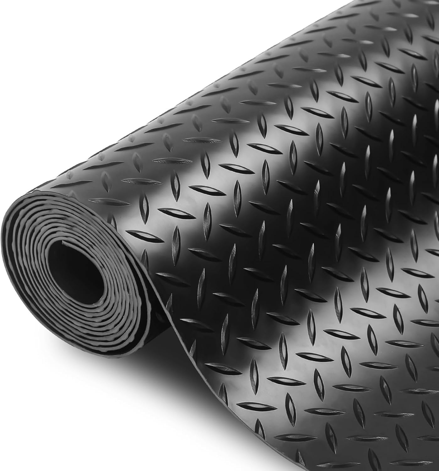 2mm Noppen Anti-Rutsch-Matte Meterware - Gummiläufer Noppenmatte als Werkstatt-Boden, Gummi-Matte, Werkbank Auflage u. Boden-Matte - Gummi Matte for Keller, Anhänger, 0,5–1,5 m, 1–10 m(0.9X7m/3X23ft)