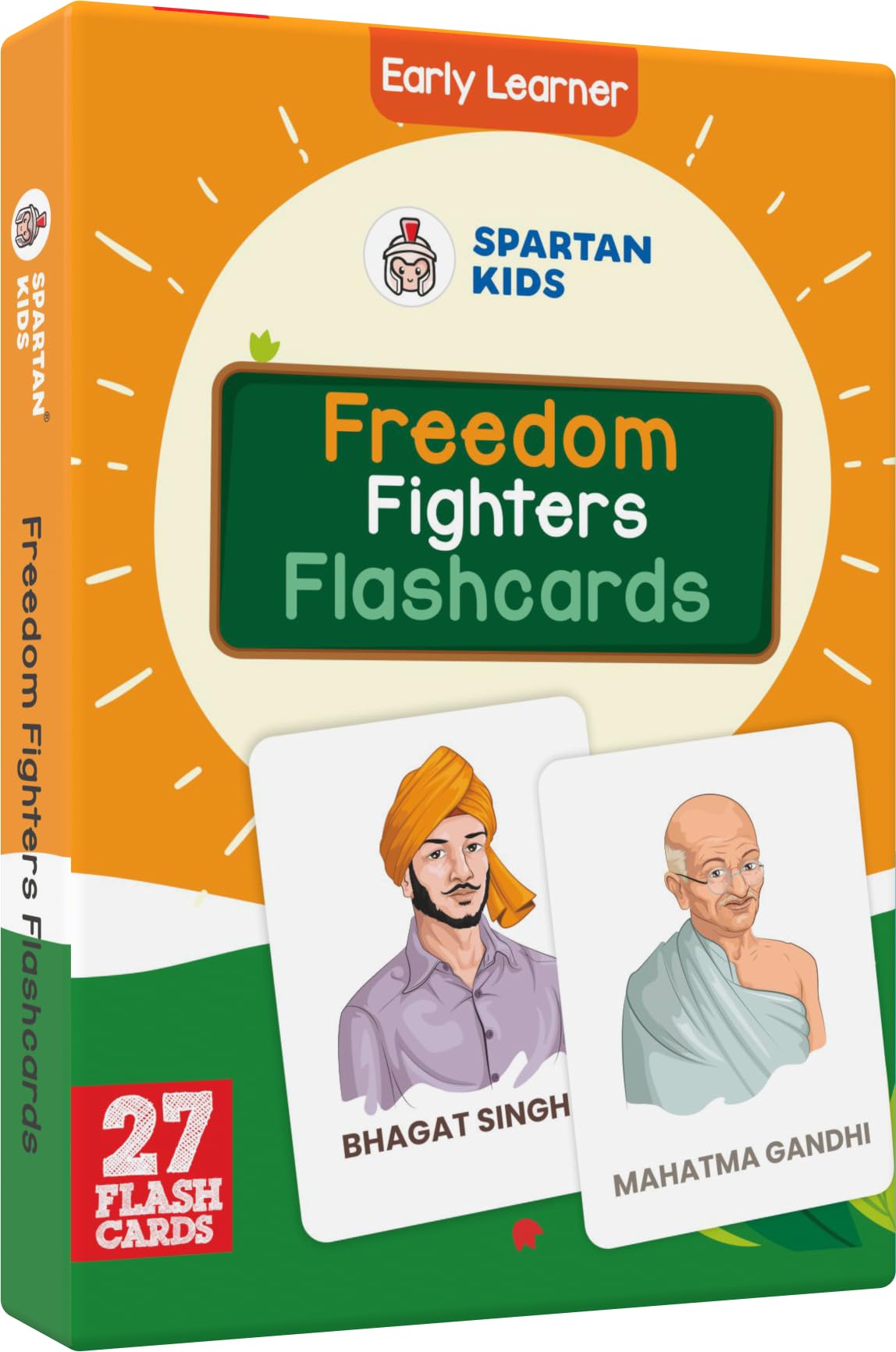 SPARTAN KIDS SPARTAN KIDS® Freedom Fighters Flash Cards for Kids | 27 Early Learning Flash Cards Easy & Fun Way of Learning 1 Year to 6 Years Babies