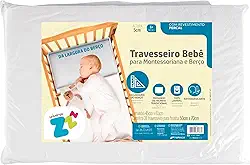 Travesseiro para Bebe Anatomico Ideal para Berço Montessoriano - 65 x 45 cm - Branco - Fibrasca