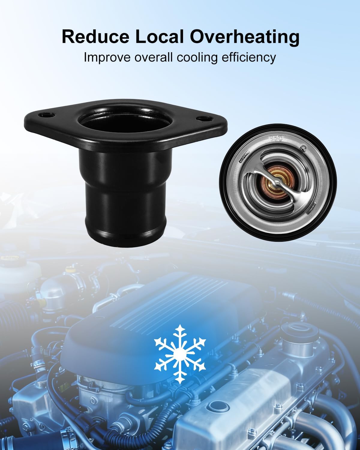 Engine Coolant Thermostat & Housing Fit for Chrysler Dodge Challenger Charger Durango Magnum Jeep Grand Cherokee 4.7L 5.7L 6.1L 6.4L Ram 1500 2500 3500 5.7 2003-2024 Replace 52028898AI