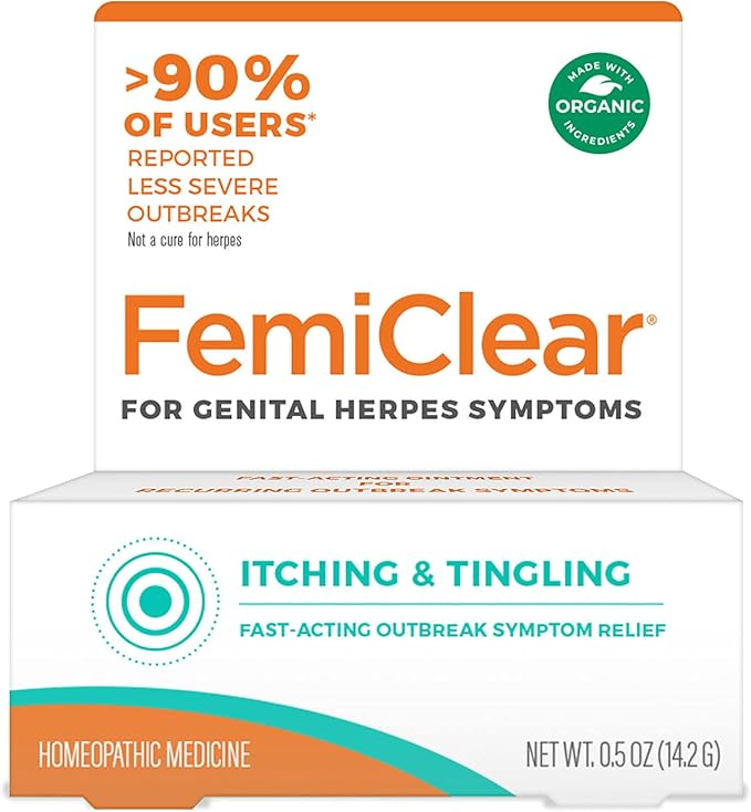 Amazon Com Femiclear Para Los Sintomas Genitales Del Herpes Alivio De Los Sintomas De Picazon Y Hormigueo 0 5 Oz Unguento Accion Rapida Ingredientes Naturales Y Organicos Salud Y Hogar Amazon Com Femiclear Para Los Sintomas Genitales Del Herpes Alivio De Los Sintomas De Picazon Y Hormigueo 0 5 Oz Unguento Accion Rapida Ingredientes Naturales Y Organicos Salud Y Hogar