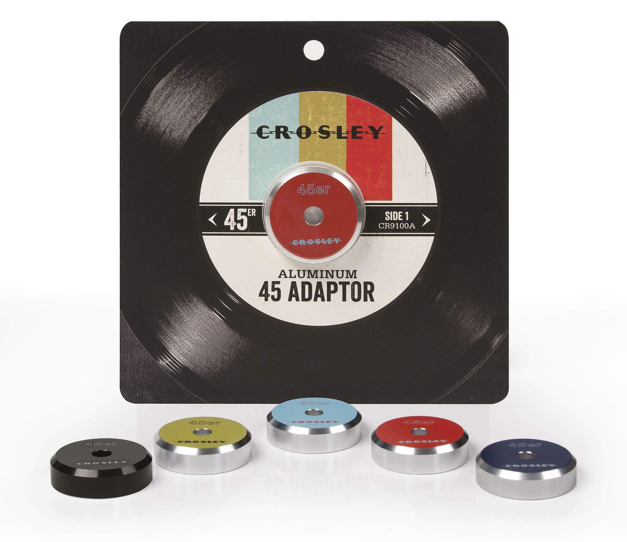 Crosley CR9001A-GR Aluminum 45 Adapter, Green