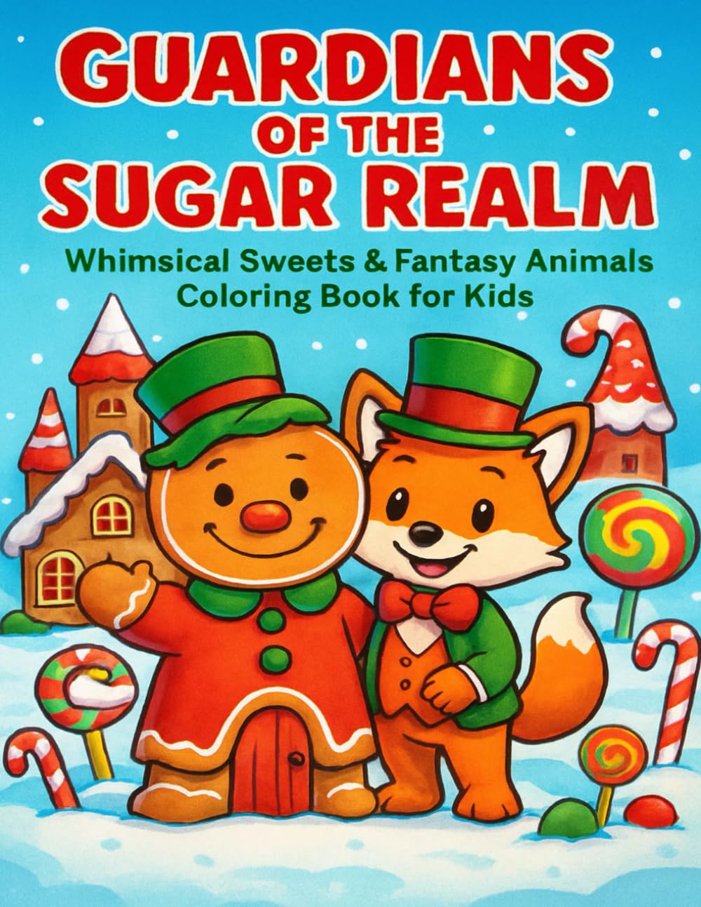 Guardians of the Sugar Realm: Whimsical Sweets & Fantasy Animals Coloring Book for Kids