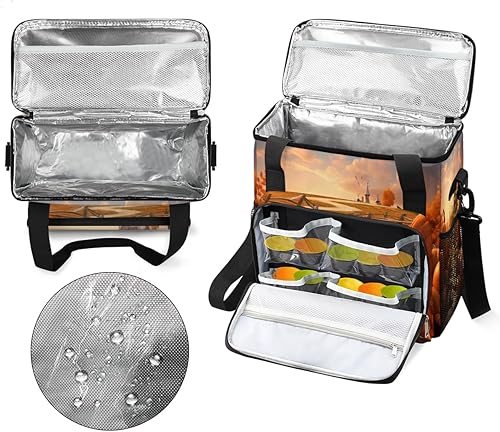 Miniatura 3 de Cafetera de calabazas de otoño, bolsa de carrito, decoración de pintura de otoño, bolsa de almacenamiento de transporte compatible con Keurig K-Mini