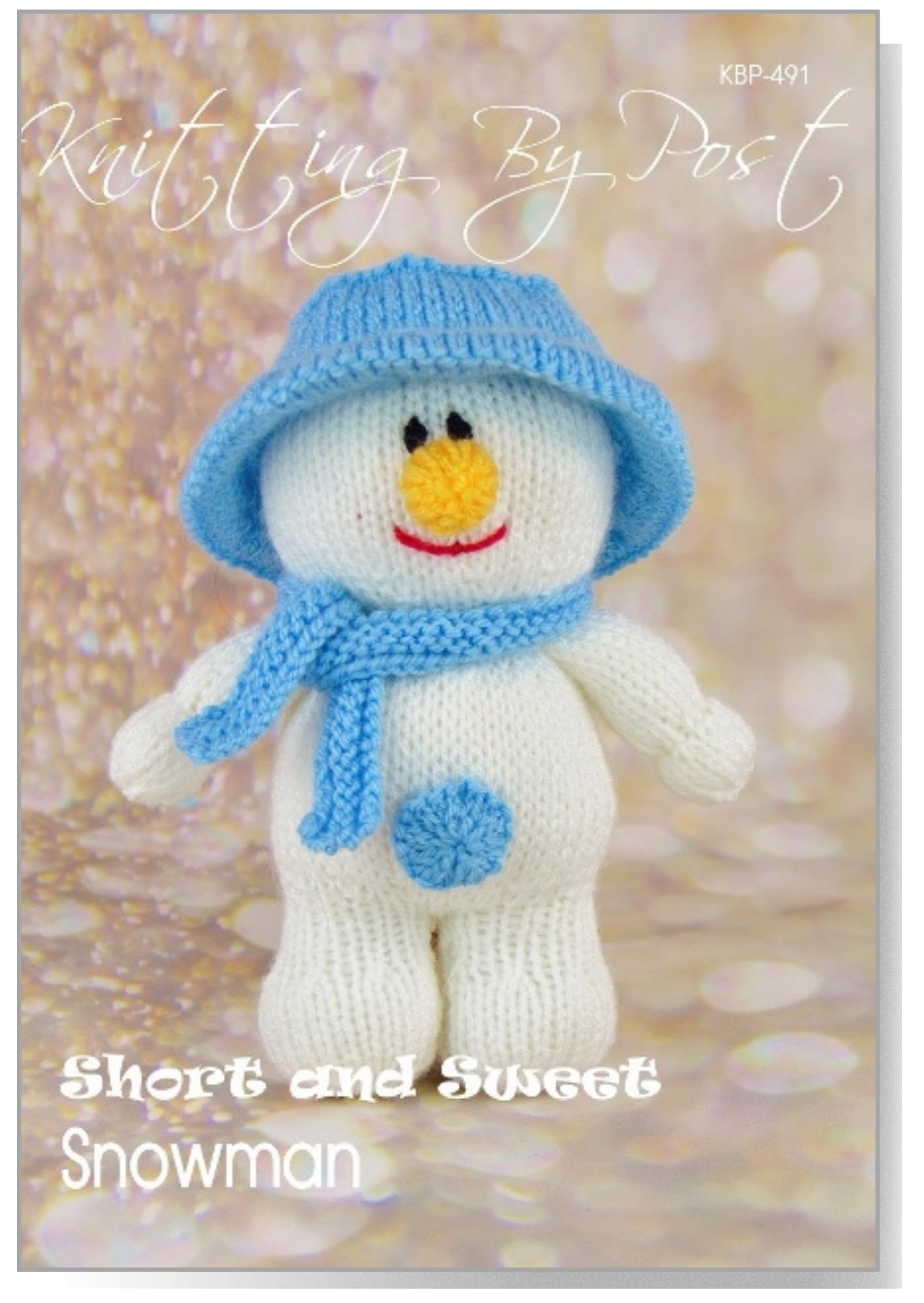 Knitting By Post White Knitting Pattern Leaflet For The Short And Sweet Snowman From Christmas Soft Toy A5 Leaflet