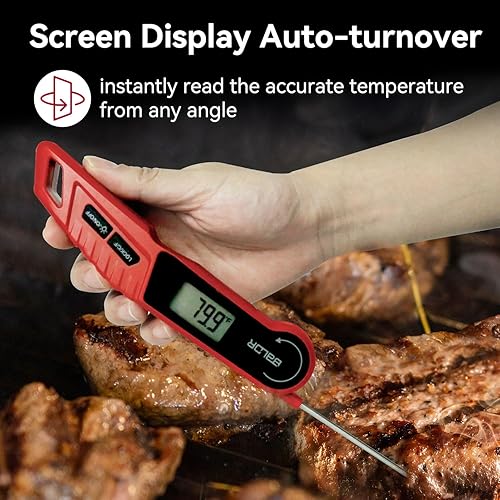 Miniatura 3 de BALDR Termómetro digital para carne, termómetro digital impermeable para alimentos, termómetro de lectura instantánea para cocinar, termómetro de