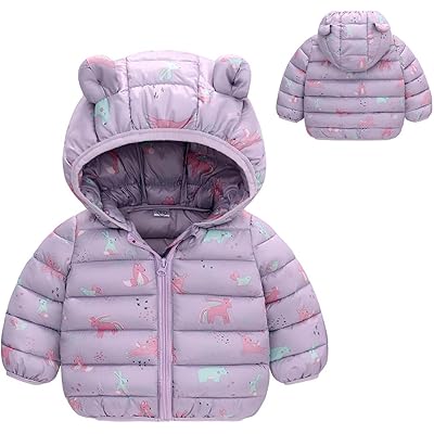 [AOTYP] ダウンジャケット キッズ ダウンコート クマ耳 フード付き 冬 前開き ジップアップ アウター 女の子 男の子 防寒 コート ジャンパー 可愛い …