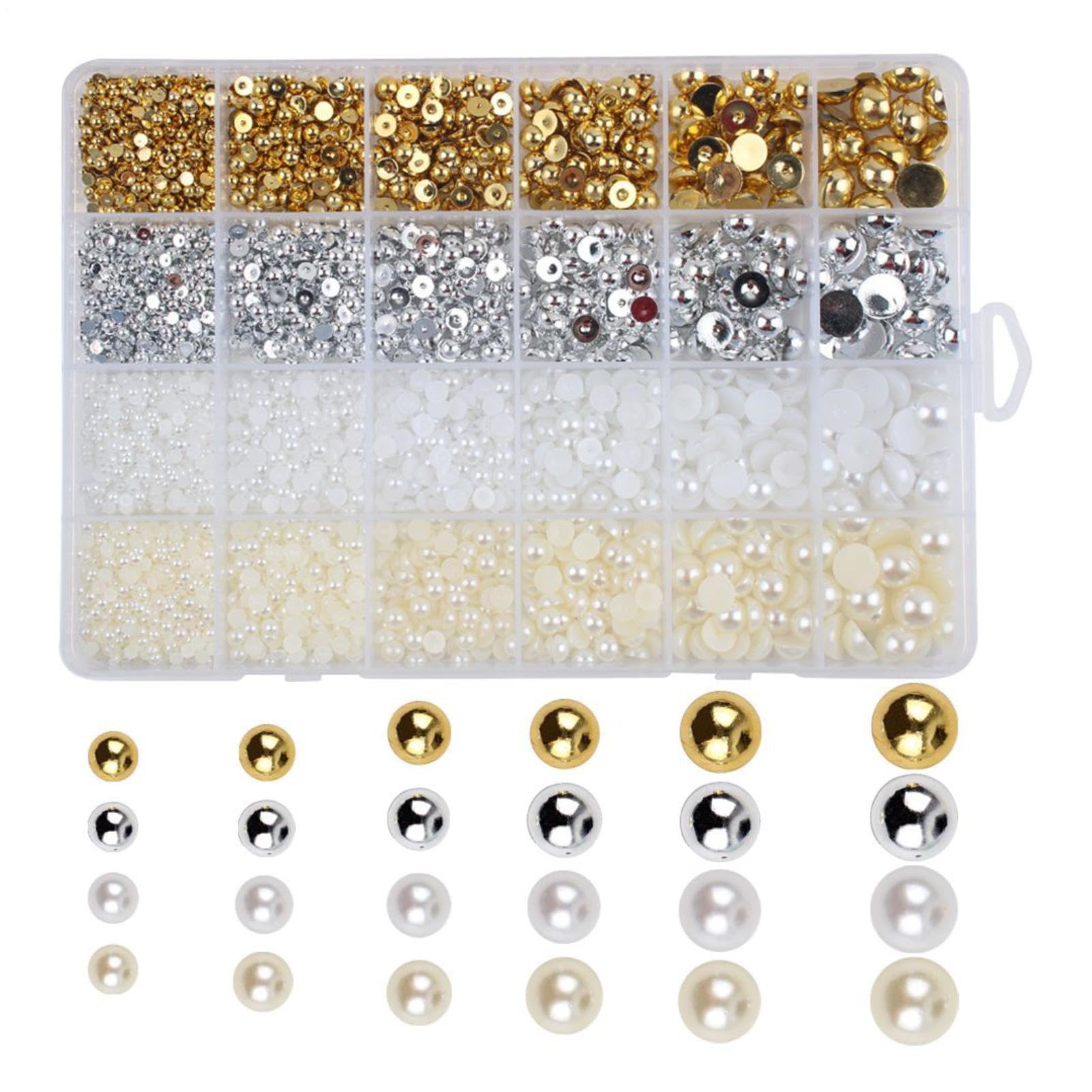 Perles semi-rondes à dos plat pour décorer vos coques de téléphone et vos ongles