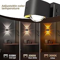 Vista 2 de L LOHAS LED Night Light Projector, Night Lights Plug into Wall, 2000K/3000K/5000K Adjustable Color Temperature Nightlight, Rotating Nightlight with