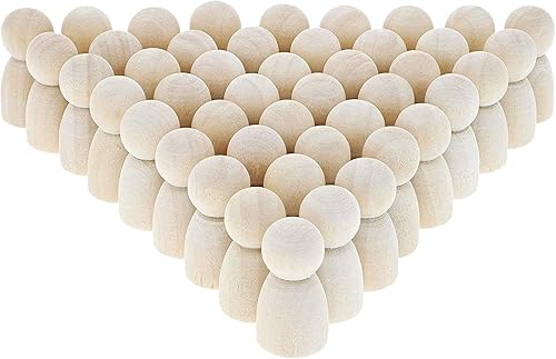 Miniatura 4 de Bright Creations Muñecas de madera con clavijas, figuras de madera (1.1 pulgadas, 50 unidades)