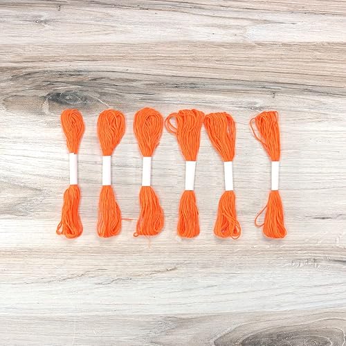 Miniatura 4 de Paquete de hilo de bordar  6 madejas, 8.7 yardas cada una  hilo de bordado amarillo para costura, pulseras de bricolaje, manualidades, tejido