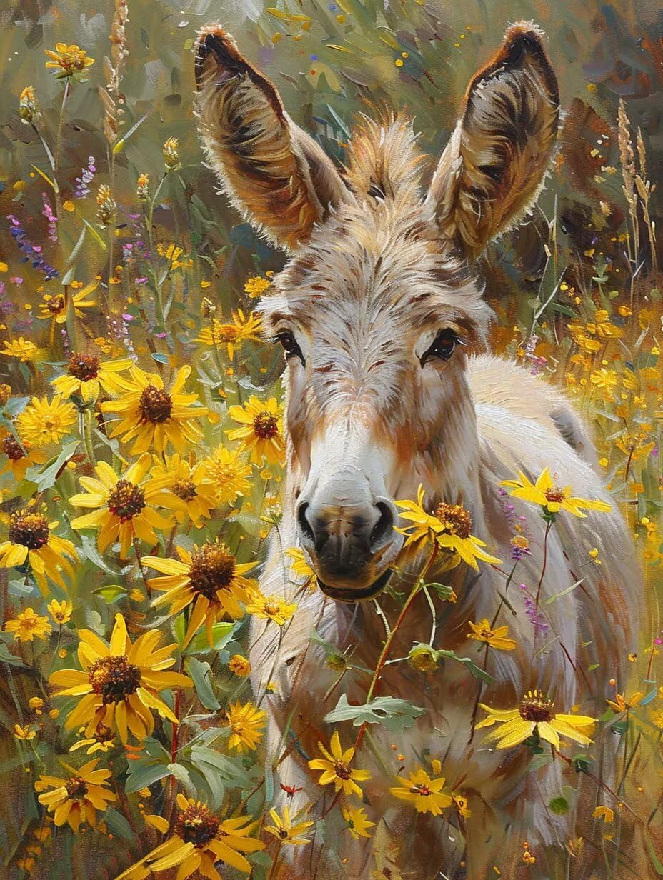 Animal 5D Diamond Painting, Flor Diamond Painting Adultos, 50x70cm 0-1514